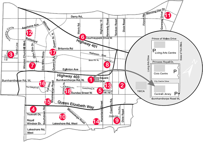 Mississauga Library System Map