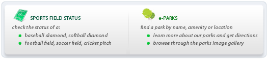 Sports Field Status & e-Parks